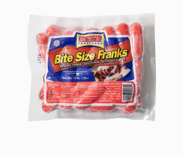 Martin Pure foods Bite size Franks