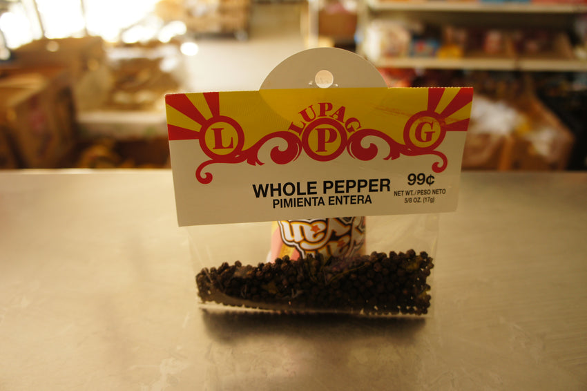 whole black pepper